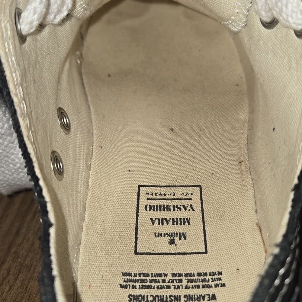 Maison Mihara Yasuhiro-Black "Hank" OG Sole Canvas Low-top Sneaker-Size 36 - Picture 11 of 17